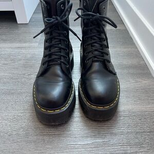 Dr. Martens Black Boots with Yellow Accents